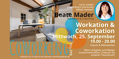 Imagem principal do evento Lernt unsere Coworking-Community besser kennen: Workation & Coworkation