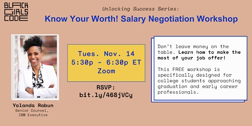 Image principale de Know Your Worth! A Salary Negotiation Workshop
