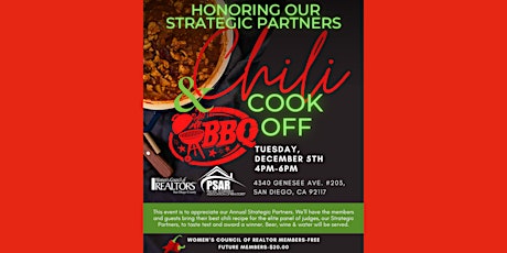 Annual Strategic Partner Appreciation BBQ and Chili Cook Off primary image