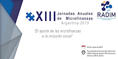 Imagen principal de XIII Jornadas Anuales de Microfinanzas - Argentina 2019