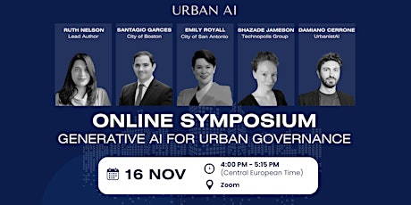 Hauptbild für Generative AI for Urban Governance - Online Symposium