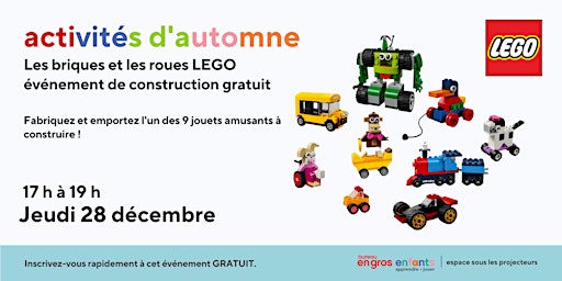 Les briques et les roues LEGO primary image