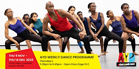 Imagem principal do evento AYD Accelerate: Weekly Dance Programme - Open Class (Age 12+)