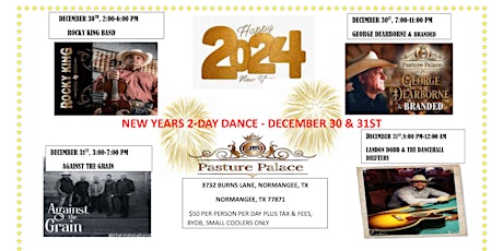 J5 Pasture Palace New Years 2024 - 2 Day Dance primary image