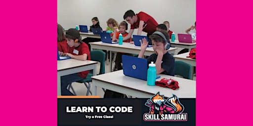 Imagem principal do evento Free Coding Class for Kids (ages 7-12) presented by Skill Samurai