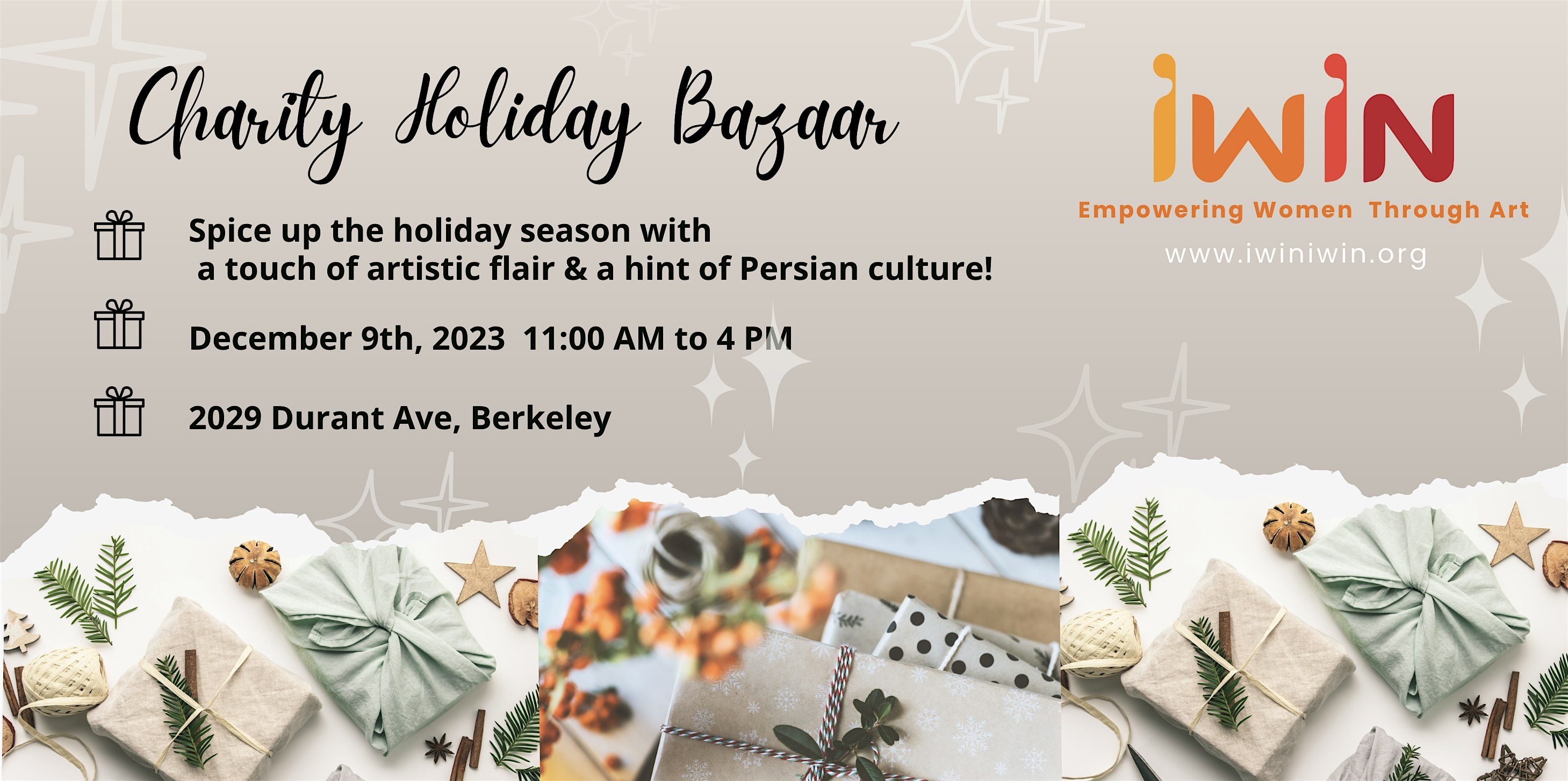Holiday Bazaar with the mission of  Empowering  Women Through Art