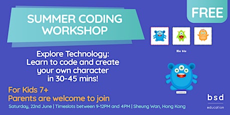 Summer Coding: Free Workshops for Kids and Teens! primary image