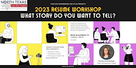 Imagem principal do evento 2023 Resume Workshop: What Story Do You Want to Tell?