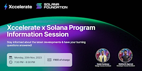 Hauptbild für Xccelerate x Solana  Program - Info Session