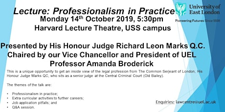 Lecture: Professionalism in Practice primary image