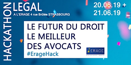 Image principale de Legal Hackathon ERAGE - Finale !