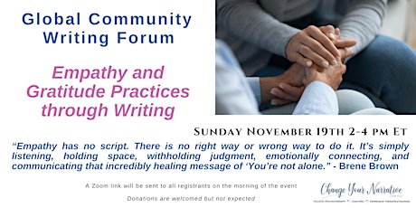 Hauptbild für Global Community Writing Forum - November 2023