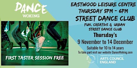 Imagem principal de Dance Woking Street Dance Club Eastwood Leisure Centre, Sheerwater