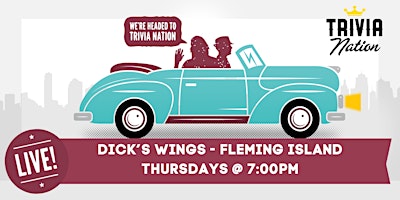 Imagem principal do evento General Knowledge Trivia at Dick's Wings - Fleming Island - $100 in prizes!