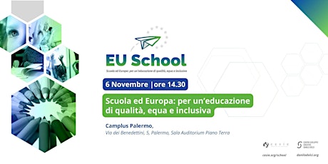 Imagem principal do evento EU School  Scuola ed Europa: per un’educazione di qualità, equa e inclusiva