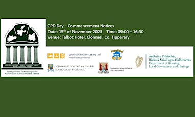 Primaire afbeelding van CPD Event - Commencement Notices - In person General