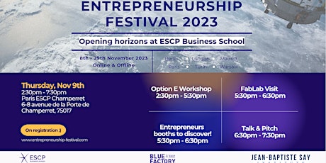 Image principale de "Opening Horizons" Entrepreneurship Festival ESCP Business School