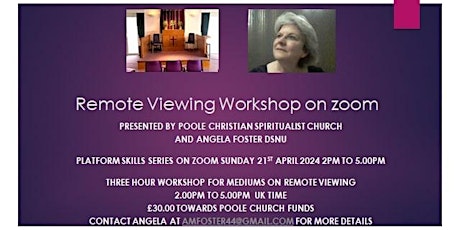 Zoom Remote Viewing Workshop with Angela Foster DSNU