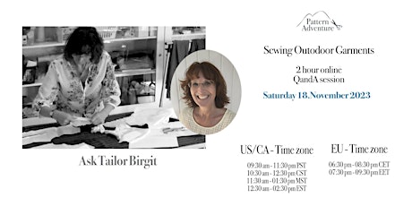 Ask Tailor Birgit: QandA about Sewing outdoor garments primary image