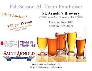 St. Arnold's Fall Season All Team Fundraiser 2014 primary image