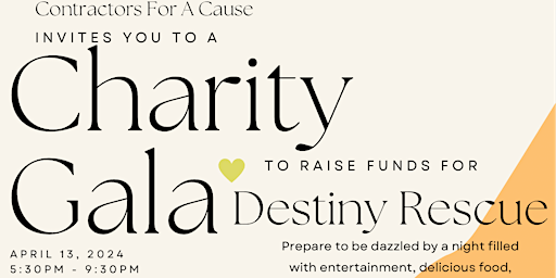 Immagine principale di Charity Gala for Destiny Rescue 