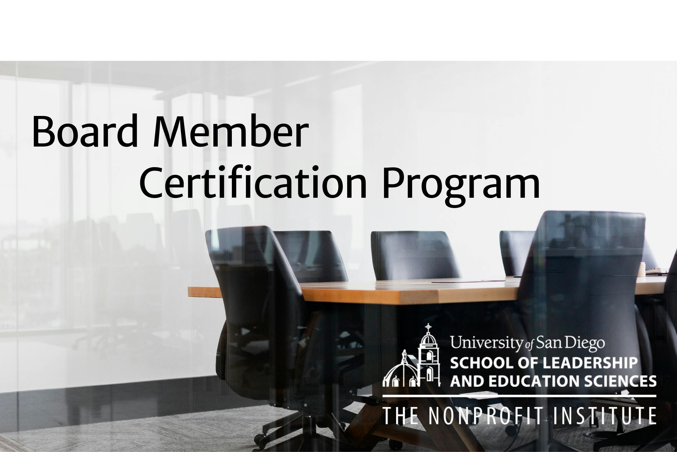 Board Member Certification Program at The Nonprofit Institute