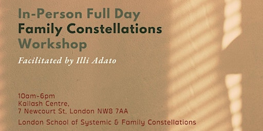 Image principale de IN-PERSON Full Day Workshop: Systemic & Family Constellations