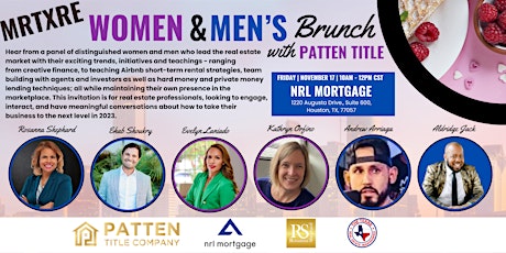 Hauptbild für MRTXRE Women & Men's Brunch with Patten Title