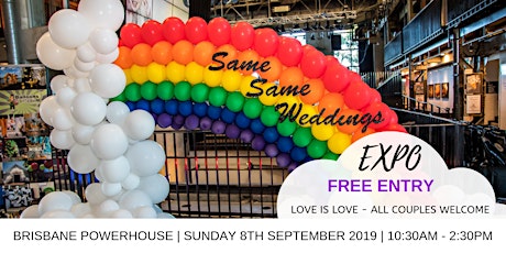 SAME SAME WEDDINGS EXPO BRISBANE - FREE ENTRY Sunday 8th September 2019 primary image