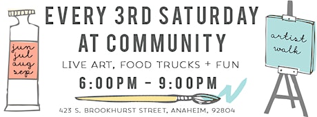Artist Walk & Food Truck Nights: 3rd Saturdays primary image