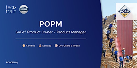 Hauptbild für SAFe Product Owner / Manager (POPM) Training 24-25 Apr 2024  in Zürich