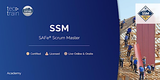 SAFe Scrum Master (SSM) Training 11-12 Juni 2024 / Live-Online primary image