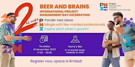 Image principale de Beer and Brains International Project Management Day Event