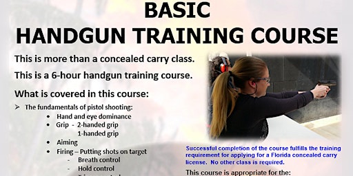 Basic Handgun Training Course - This is more than a concealed carry class primary image
