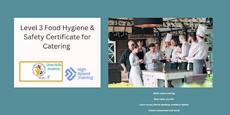 Level 3 Food Hygiene & Safety in Catering online certificate