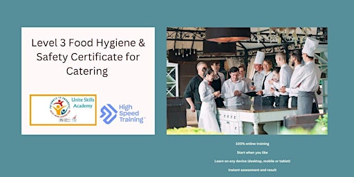 Primaire afbeelding van Level 3 Food Hygiene & Safety in Catering online certificate