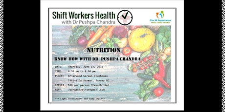 Nutrition Know How with Dr. Pushpa Chandra  primary image