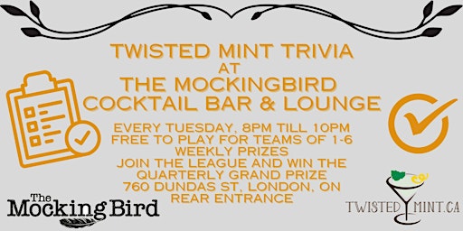 Primaire afbeelding van Twisted Mint Trivia at the Mockingbird