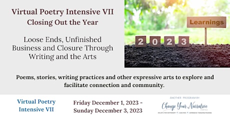Primaire afbeelding van Poetry Intensive VII- Winter 2023 - Closing Out the Year