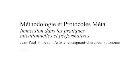 Méthodologie et Protocoles Méta primary image
