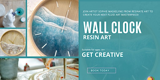 Resin Art - Wall Clock Workshop(Sip n Create - 18+) primary image