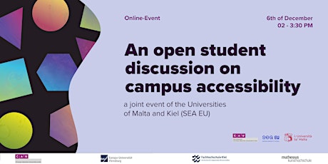 Hauptbild für Online-eVent: An open student discussion on campus accessibility