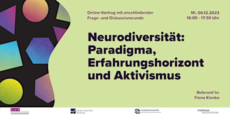 Hauptbild für Online-Vortrag: Neurodiversität. Paradigma, Erfahrungshorizont & Aktivismus