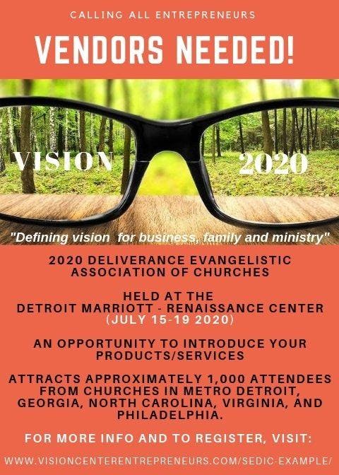 VENDOR OPPORTUNITY: 2020 Deliverance Evangelistic Association Fellowship (Conference)
