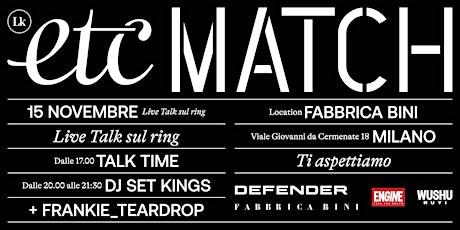 Etc Match • Live talk sul ring primary image