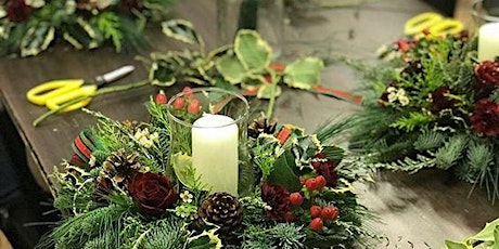 Imagen principal de Christmas Candle Centrepiece Flower Arranging Workshop