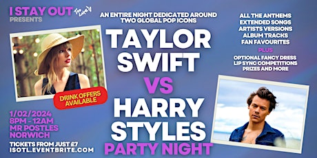 Taylor Swift & Harry Styles Party Night - Norwich primary image