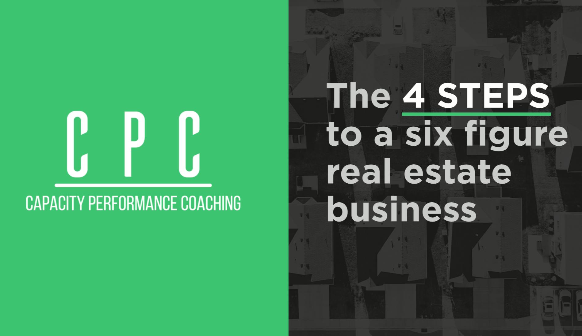 4 steps to a 6 figure Real Estate Business