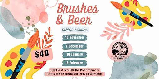 Primaire afbeelding van Brushes & Beer at Forks Of The River Taproom