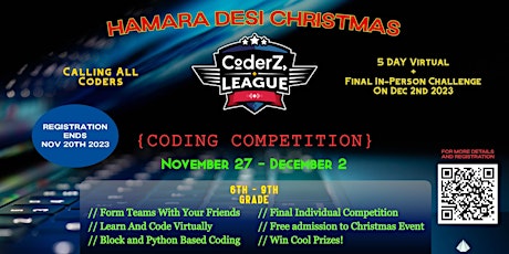 Primaire afbeelding van Hamara Desi Christmas 2023 CoderZ League